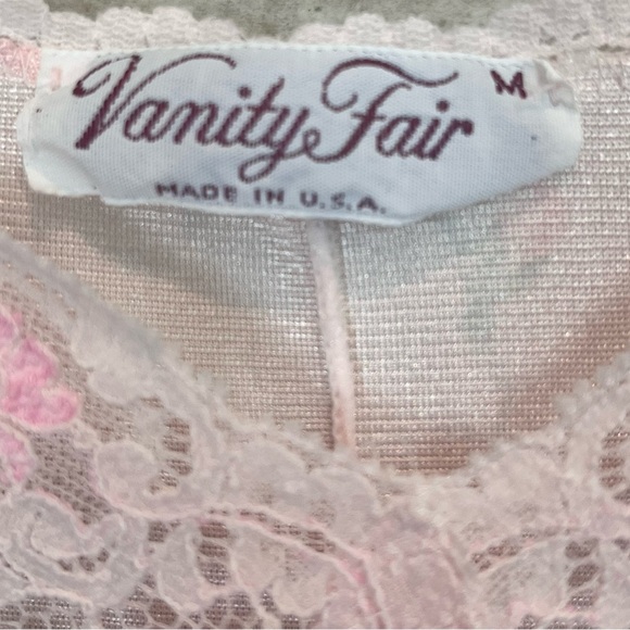 Vintage Vanity Fair Nightgown and Robe Set Floral Pink Sz Medium Made in the USA - Picture 8 of 16